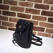 GUCCI BACKPACK BLACK WITH GOLD HARDWARE - 5