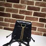 GUCCI BACKPACK BLACK WITH GOLD HARDWARE - 3