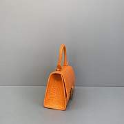 BALENCIAGA HOURGLASS SMALL TOP HANDLE BAG IN ORANGE - 5
