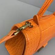 BALENCIAGA HOURGLASS SMALL TOP HANDLE BAG IN ORANGE - 4