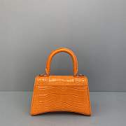 BALENCIAGA HOURGLASS SMALL TOP HANDLE BAG IN ORANGE - 3