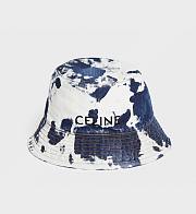 celine fisherman hat presbyopia brown / denim tie-dye - 2