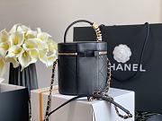 CHANEL 2020 PEARL COSMETIC BUCKET BAG BLACK  - 2