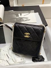 2021 EARLY SPRING NEW SERIES PEARL CHAIN BAG BLACK - 1