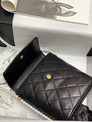 2021 EARLY SPRING NEW SERIES PEARL CHAIN BAG BLACK - 5