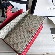 DIONYSUS SMALL GG SHOULDER BAG RED 400249 SIZE 28 X 18 X 9CM - 2