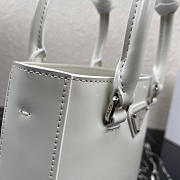PRADA White Small Brushed Leather Tote 1BA331 Size 17.5 x 15 x 5cm - 6