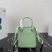 PRADA Aqua Small Brushed Leather Tote 1BA331 Size 17.5 x 15 x 5cm - 4
