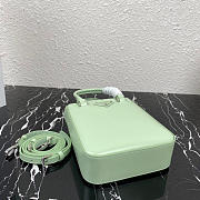 PRADA Aqua Small Brushed Leather Tote 1BA331 Size 17.5 x 15 x 5cm - 3