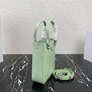 PRADA Aqua Small Brushed Leather Tote 1BA331 Size 17.5 x 15 x 5cm - 2
