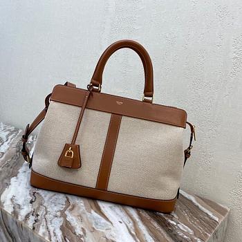 CELINE MEDIUM CABAS DE FRANCE BAG NATURAL/TAN 192662_37 x 27 x 14 cm