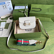 GUCCI HORSEBIT 1955 MINI BAG WHITE 658574 SIZE 20.5 X 14 X 5CM - 1