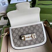 GUCCI HORSEBIT 1955 MINI BAG WHITE GG SUPREME 658574 SIZE 20.5 X 14 X 5CM - 2