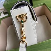 GUCCI HORSEBIT 1955 MINI BAG WHITE GG SUPREME 658574 SIZE 20.5 X 14 X 5CM - 3