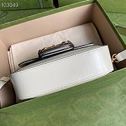 GUCCI HORSEBIT 1955 MINI BAG WHITE GG SUPREME 658574 SIZE 20.5 X 14 X 5CM - 5