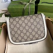 GUCCI HORSEBIT 1955 MINI BAG WHITE GG SUPREME 658574 SIZE 20.5 X 14 X 5CM - 6
