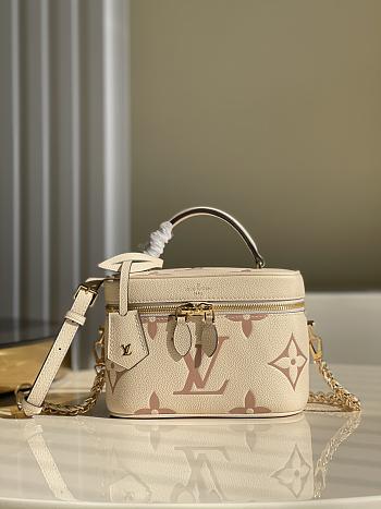 LOUIS VUITON VANITY PM CREAM/ROSEWOOD M45599_19×13×11cm