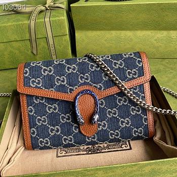 GUCCI DIONYSUS MINI CHAIN BAG 401231 SIZE 20 X 4 X 14CM