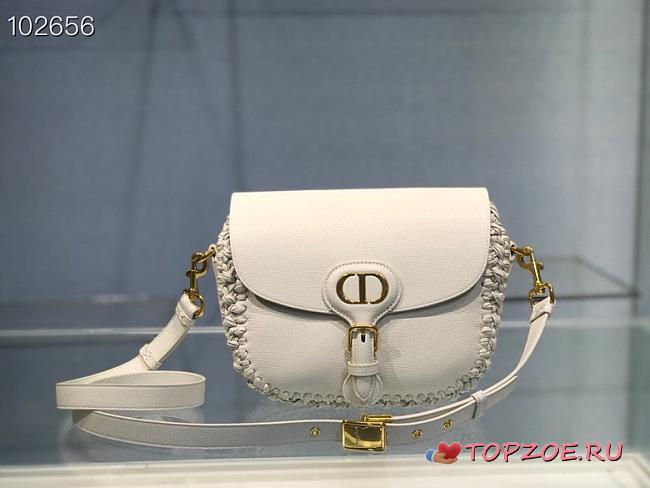 MEDIUM DIOR BOBBY BAG WHITE 9319_22 x 17 x 6cm - 1