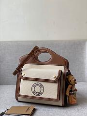 Burberry Mini Logo Pocket Bag Natural/Tan 80280621 Size 23 cm - 6
