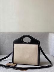 Burberry Mini Logo Pocket Bag Natural/Black 80280581 Size 23 cm - 6