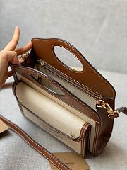 Burberry Mini Two-tone Pocket Bag Natural/Malt Brown 80317461 Size 23 cm - 5