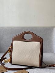 Burberry Mini Two-tone Pocket Bag Natural/Malt Brown 80317461 Size 23 cm - 3
