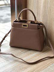 FENDI PEEKABOO ICONIC MINI BROWN 8BN244 SIZE 23 x 18 x 11 cm - 1