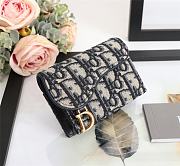 DIOR SADDLE FLAP CARD HOLDER M928 SIZE 11.5 x 8 x 4 cm - 2