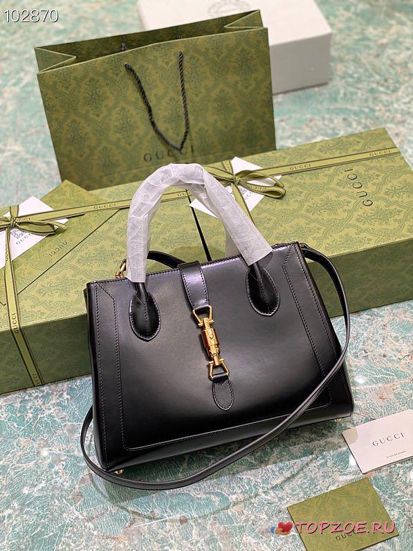 GUCCI JACKIE 1961 MEDIUM TOTE BAG BLACK 649016 SIZE 30×24×12CM - 1