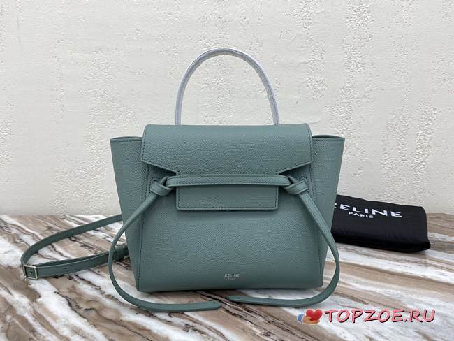 CELINE NANO BELT BAG TEAL BLUE 189003 SIZE 20 x 20 x 10 CM - 1