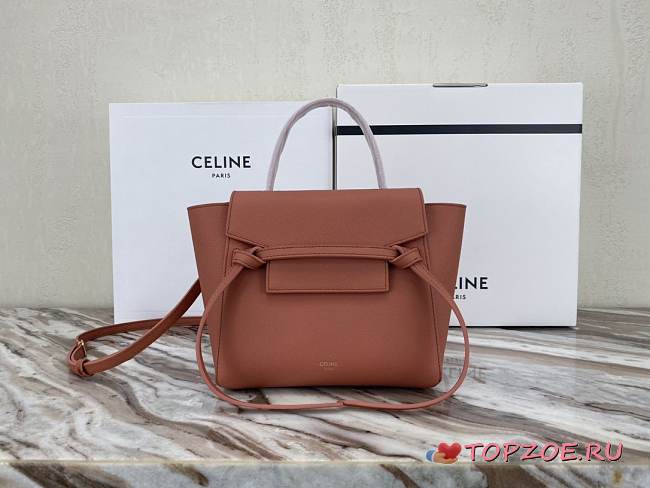 CELINE NANO BELT BAG LYCHEE 189003 SIZE 20 x 20 x 10 CM - 1