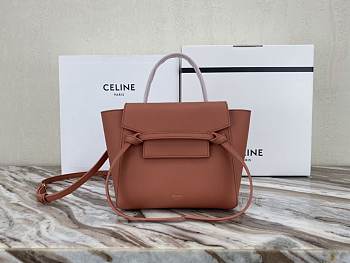 CELINE NANO BELT BAG LYCHEE 189003 SIZE 20 x 20 x 10 CM