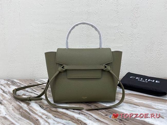 CELINE NANO BELT BAG ARMY GREEN 189003 SIZE 20 x 20 x 10 CM - 1
