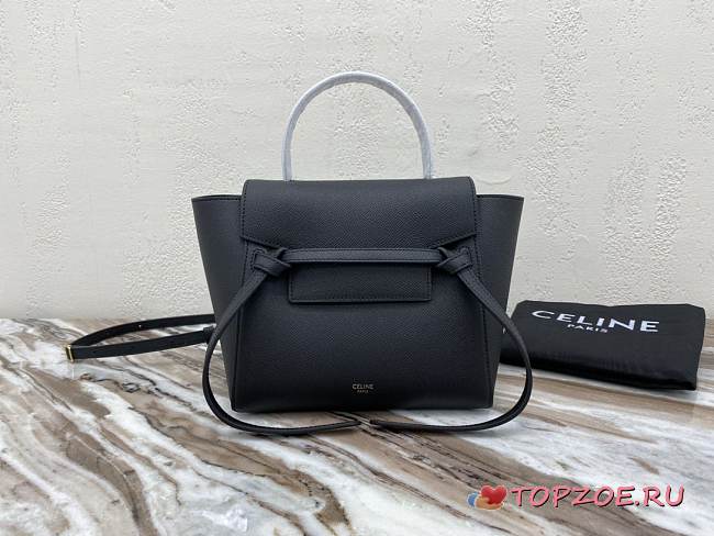CELINE NANO BELT BAG BLACK 189003 SIZE 20 x 20 x 10 CM - 1
