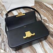 CELINE TRIOMPHE SHOULDER BAG BLACK 194143 SIZE 20 x 10 x 4 cm - 2