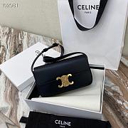 CELINE TRIOMPHE SHOULDER BAG BLACK 194143 SIZE 20 x 10 x 4 cm - 6
