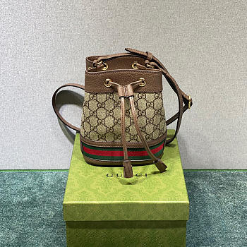 GUCCI OPHIDIA MINI GG BUCKET BAG 550620 SIZE 18.5 X 15 X 9 CM