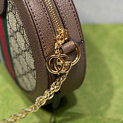 GUCCI OPHIDIA MINI GG ROUND SHOULDER BAG 550618 SIZE 18 X 18 X 4.5CM - 2
