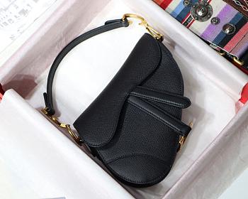 DIOR SADDLE BAG BLACK M0446 SIZE 25.5 x 20 x 6.5cm