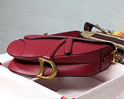 DIOR SADDLE BAG RED M0446 SIZE 25.5 x 20 x 6.5cm - 2