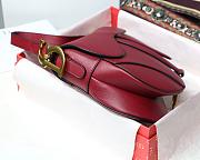 DIOR SADDLE BAG RED M0446 SIZE 25.5 x 20 x 6.5cm - 3