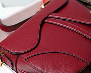 DIOR SADDLE BAG RED M0446 SIZE 25.5 x 20 x 6.5cm - 5