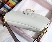 DIOR SADDLE BAG WHITE M0446 SIZE 25.5 x 20 x 6.5cm - 4