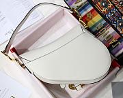 DIOR SADDLE BAG WHITE M0446 SIZE 25.5 x 20 x 6.5cm - 3