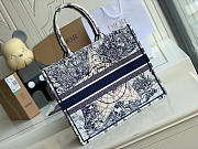 DIOR BOOK TOTE BLUE & WHITE M1286 SIZE 42 CM - 6