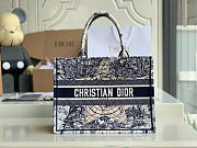 SMALL DIOR BOOK TOTE BLUE & WHITE M1296 SIZE 36 CM - 1