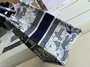 SMALL DIOR BOOK TOTE BLUE & WHITE M1296 SIZE 36 CM - 2