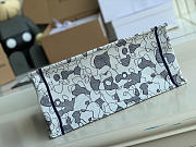SMALL DIOR BOOK TOTE BLUE & WHITE M1296 SIZE 36 CM - 3