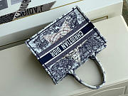 SMALL DIOR BOOK TOTE BLUE & WHITE M1296 SIZE 36 CM - 4